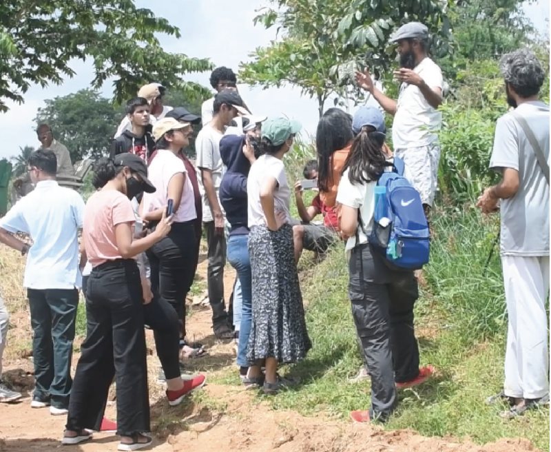 Summer school participants on a field visit
